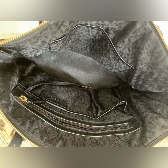 MICHAEL KORS Voyayer black crossgrain tote shoulder bag - Picture 9 of 9